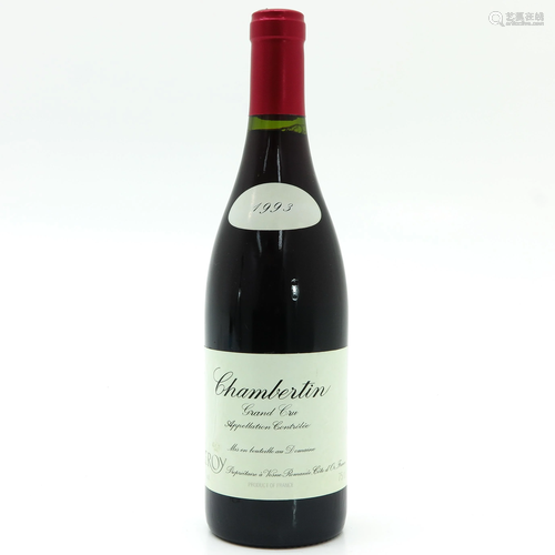 A Bottle of Domaine Leroy, Chambertin, Grand Cru…