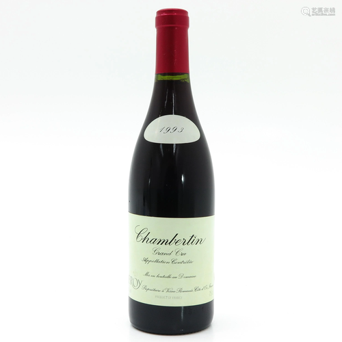 A Bottle of Domaine Leroy, Chambertin, Grand Cru…