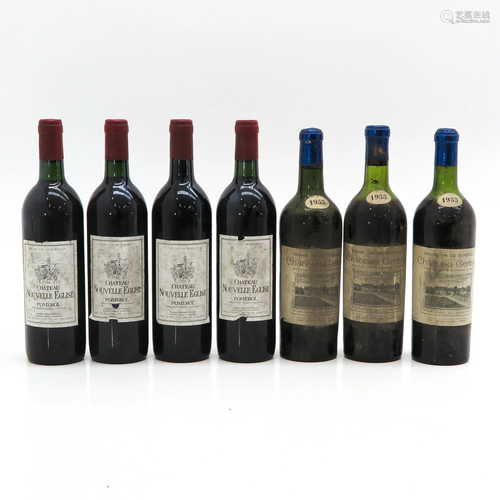 A Collection of Seven Bottles of Wine