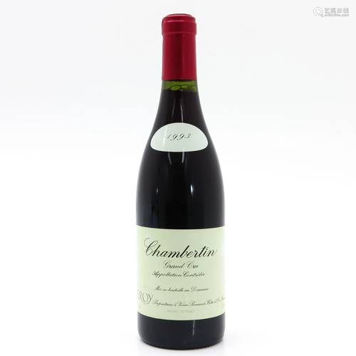 A Bottle of Domaine Leroy, Chambertin, Grand Cru…