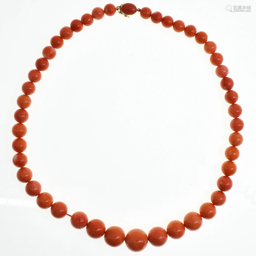 A Red Coral Necklace