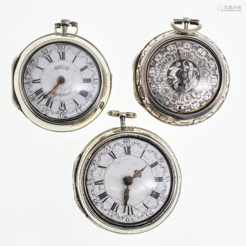 A Collection of 3 18th Century Pocket Watches