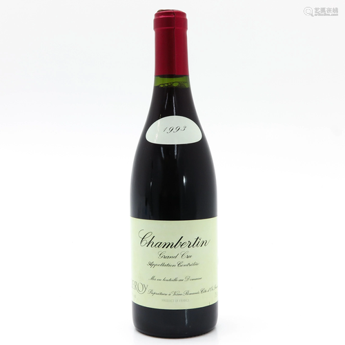 A Bottle of Domaine Leroy, Chambertin, Grand Cru…