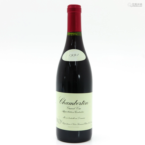 A Bottle of Domaine Leroy, Chambertin, Grand Cru…