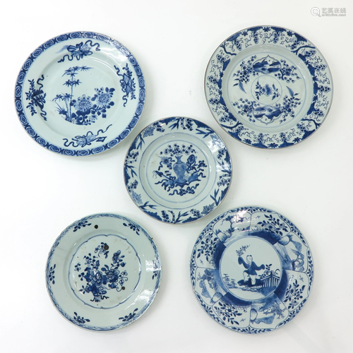 A Collection of Five Chinese Plates