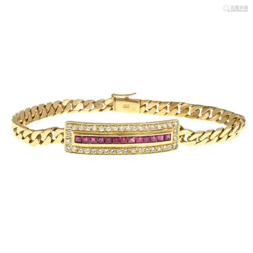 A 14KG Diamond Bracelet