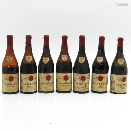 A Collection of Seven Bottles of Wine