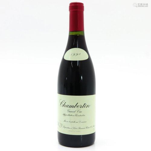 A Bottle of Domaine Leroy, Chambertin, Grand Cru…