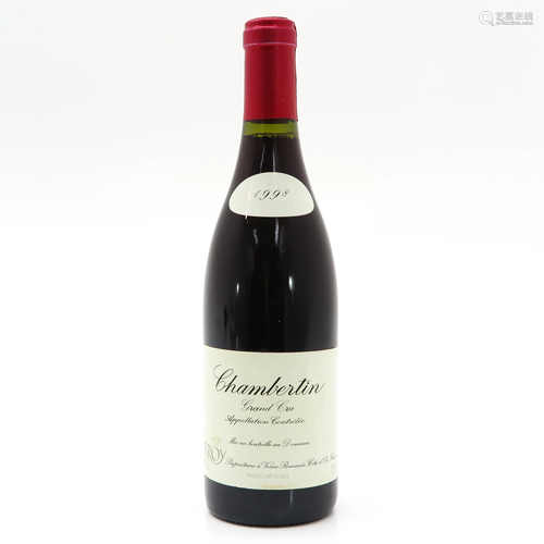 A Bottle of Domaine Leroy, Chambertin, Grand Cru…