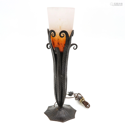 An Art Nouveau Signed Schneider Table lamp