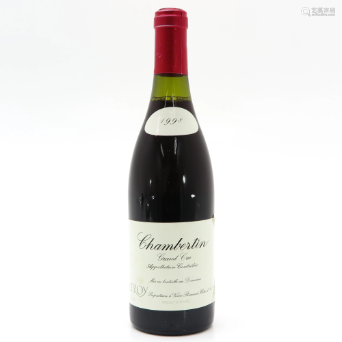 A Bottle of Domaine Leroy, Chambertin, Grand Cru…