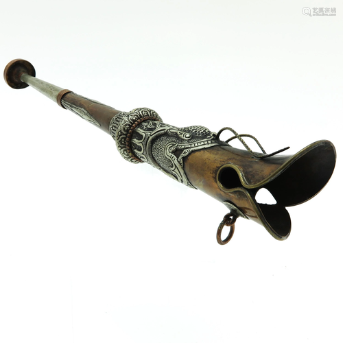 A Chinese Copper Horn