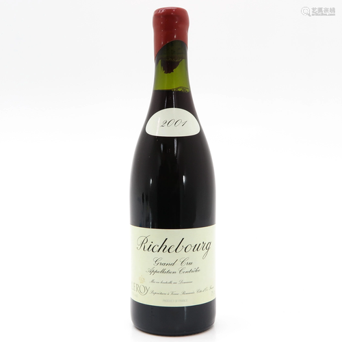 A Bottle of Domaine Leroy, Richebourg, 2001