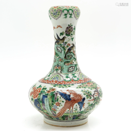 A Chinese Famille Verte Vase