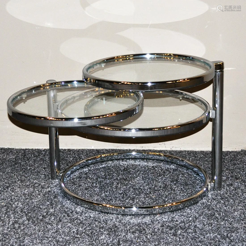 A Rotating Glass Top Coffee table