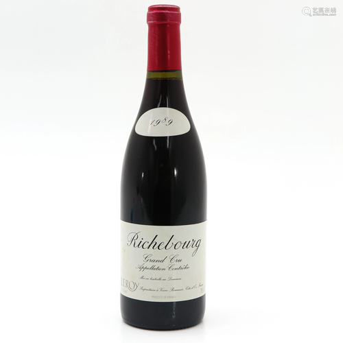 A Bottle of Domaine Leroy, Richebourg, 1989