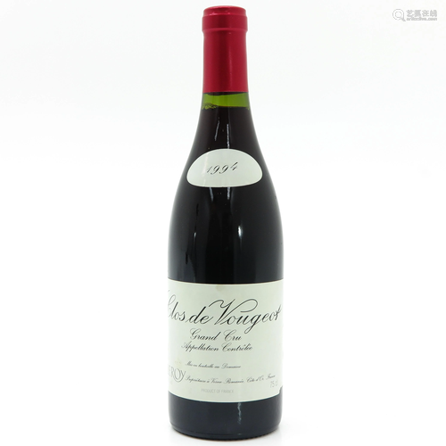 A Bottle of Domaine Leroy, Clos de Vougeot, 1994