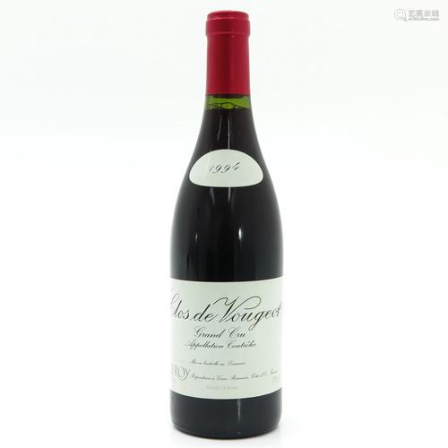 A Bottle of Domaine Leroy, Clos de Vougeot, 1994