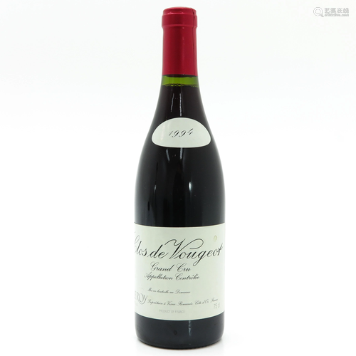 A Bottle of Domaine Leroy, Clos de Vougeot, 1994