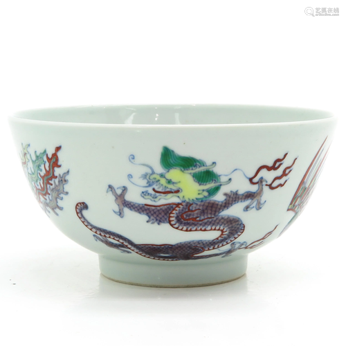 A Chinese Polychrome Decor Bowl