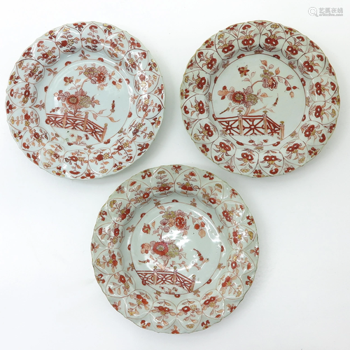 A Series of Three Chinese Plates