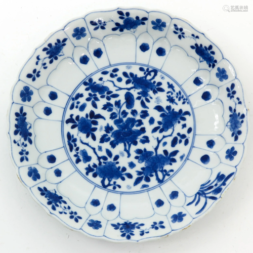 A Chinese Blue and White Plate