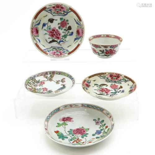 A Collection of Chinese Cups and Saucers