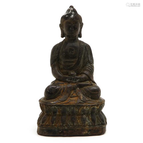 A Bronze Buddha Sculpture