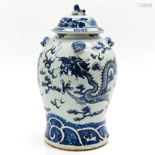 A Chinese Temple Jar with Cover