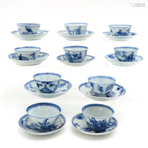 A Collection of Cups and Saucers