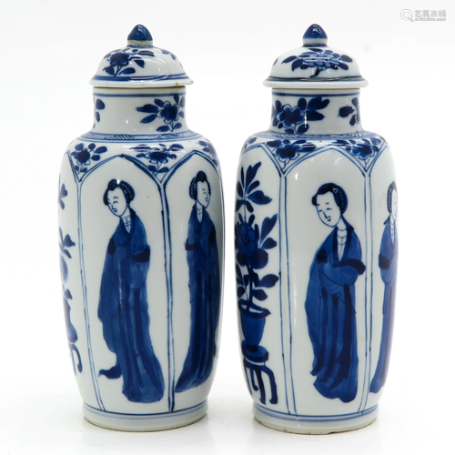 Pair of Vases with Covers