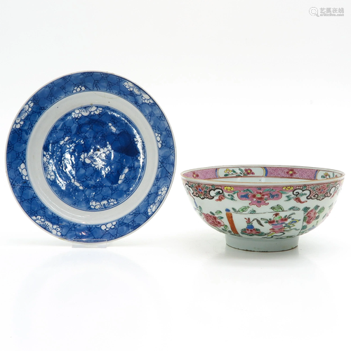 A Chinese Plate and Bowl