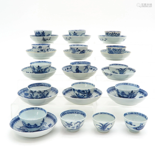 A Collection of Chinese Cups and Saucers