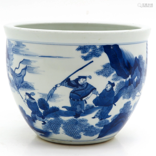 A Blue and White Pot