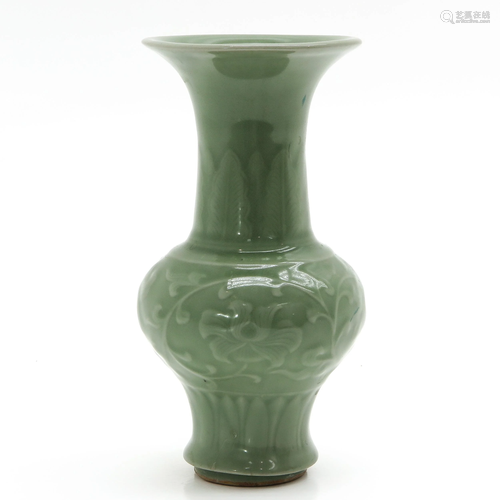 A Chinese Celadon Longquan Vase