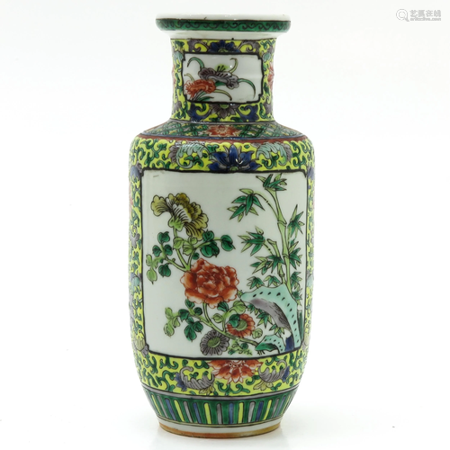 A Chinese Famille Verte Vase