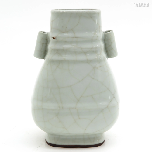 A Chinese Celadon Hu Vase