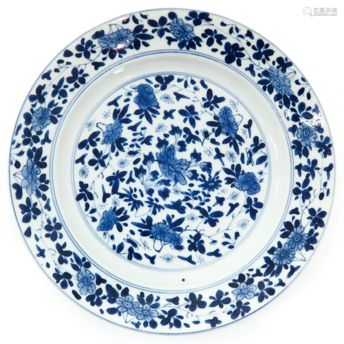 A Blue and White Plate