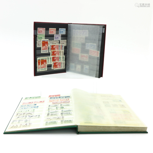 Two Chinese Postage Stamp Albums