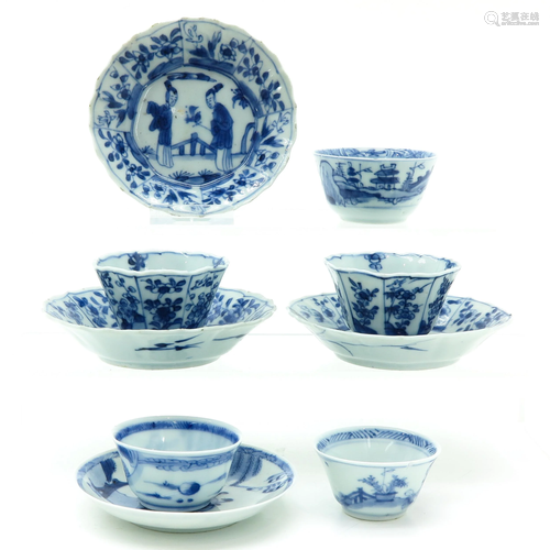 A Diverse Collection of Chinese Cups and Saucers