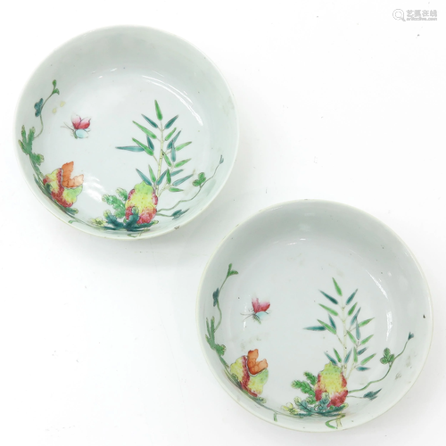 Pair of Famille Rose Bowls