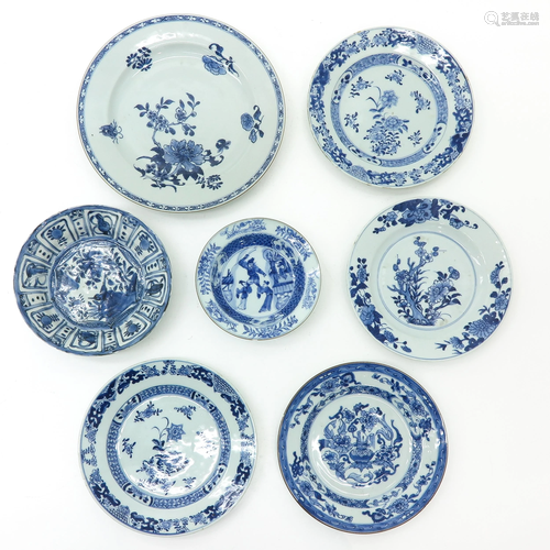 A Collection of Seven Chinese Plates