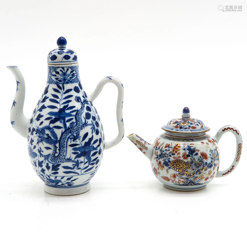 A Chinese Teapot and Wine Jug