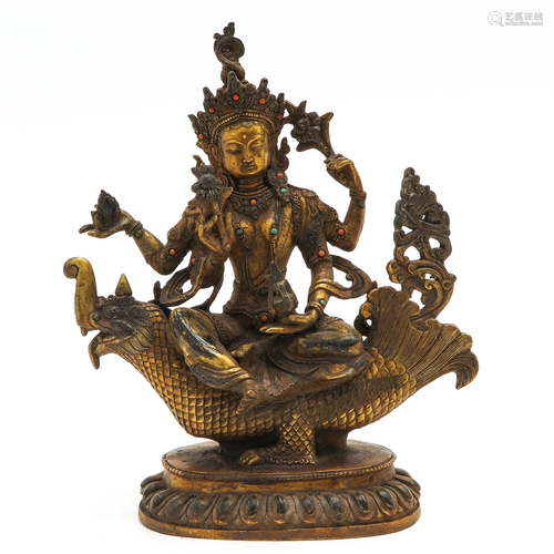 A Bronze Buddha Sculpture