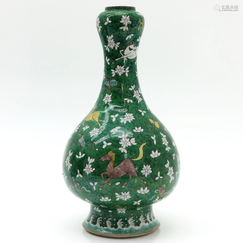 A Chinese Garlic Head Vase