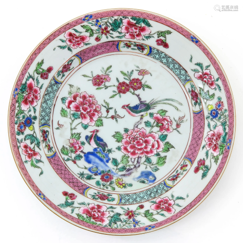 A Chinese Famille Rose Plate