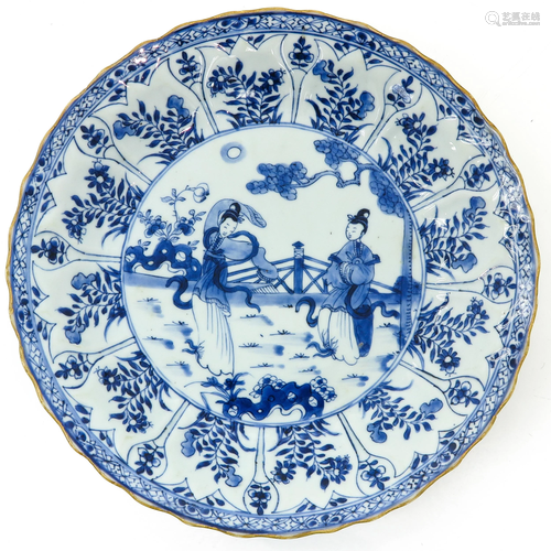 A Chinese Blue and White Plate