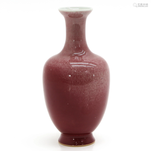 A Chinese Peach Bloom Decor Vase