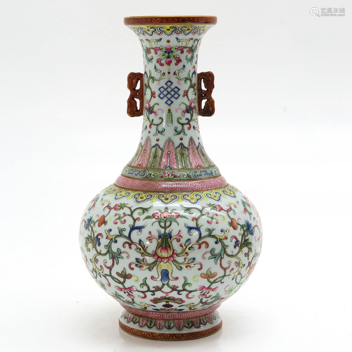 A Famille Rose Vase