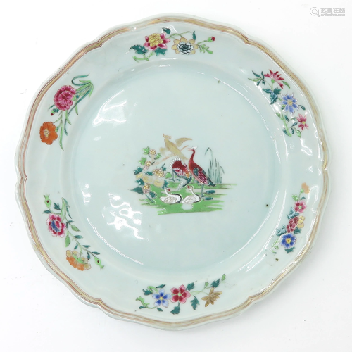 A Famille Rose Plate